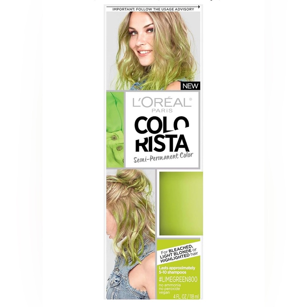Colorista Semi-Permanent Hair Color - Green